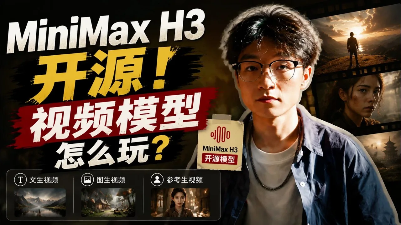 [ComfyUI]MiniMax H3实测：文生视频、图生视频、参考生视频全面体验，完整工作流免费送！本地部署完整教程！