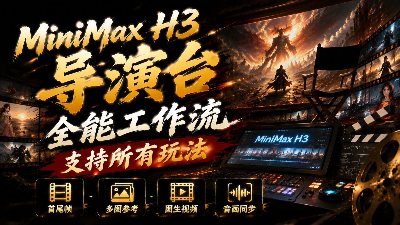 MiniMax H3导演台全能工作流重磅发布！一个工作流，玩转Minimax，音画同步、文生视频、图生视频、首尾帧、参考图生视频！