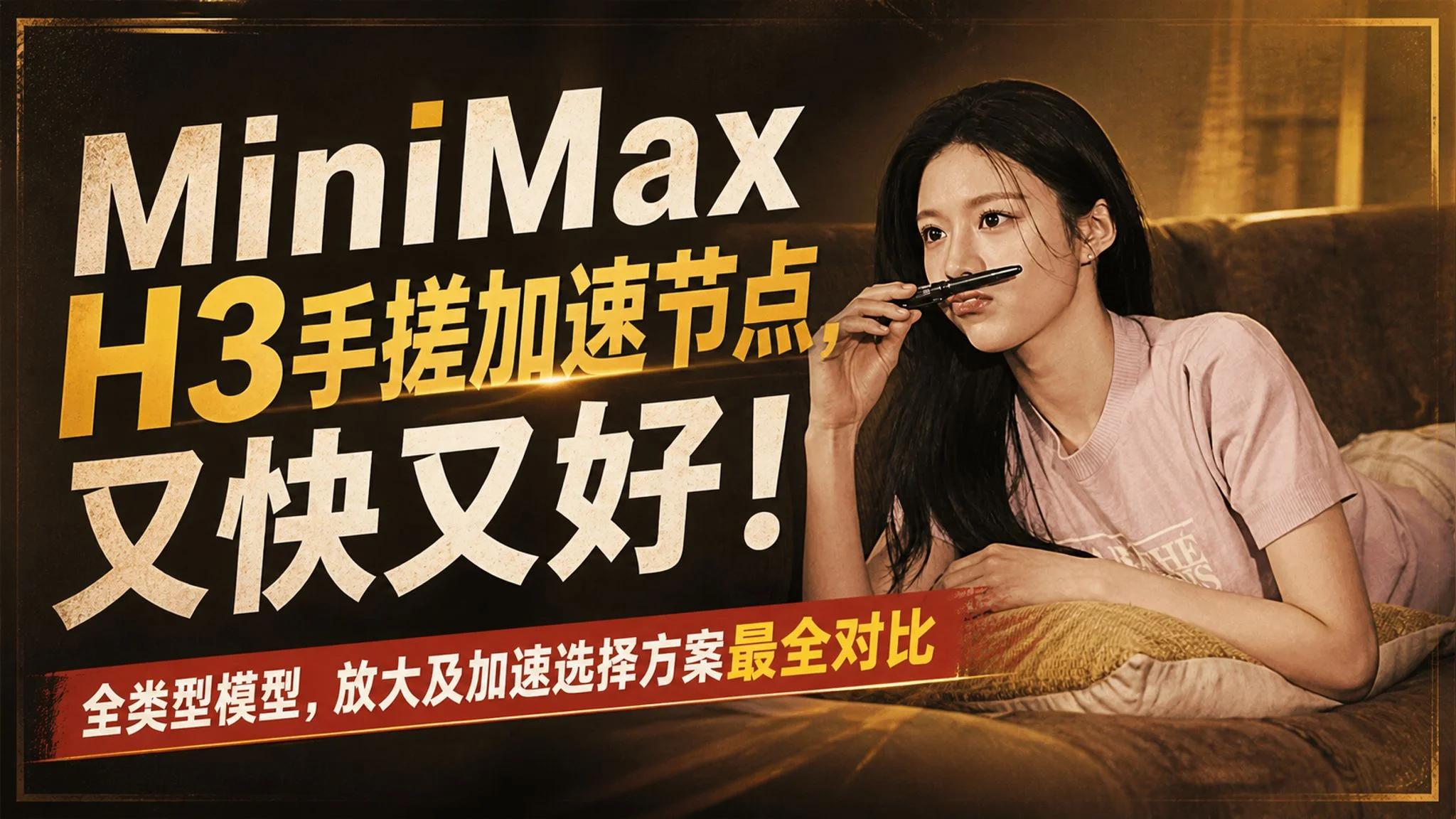 MiniMax H3手搓开源加速新节点BlockCache，唯一兼顾音频质量，又快又好！全类型模型，低显存，放大及加速选择方案最全对比-T8 comfyui教程