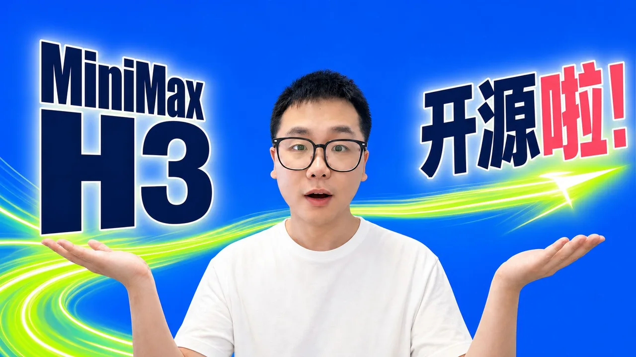 全网首发！全能参考！MiniMax H3满血版开源！8G显存可玩 可本地部署