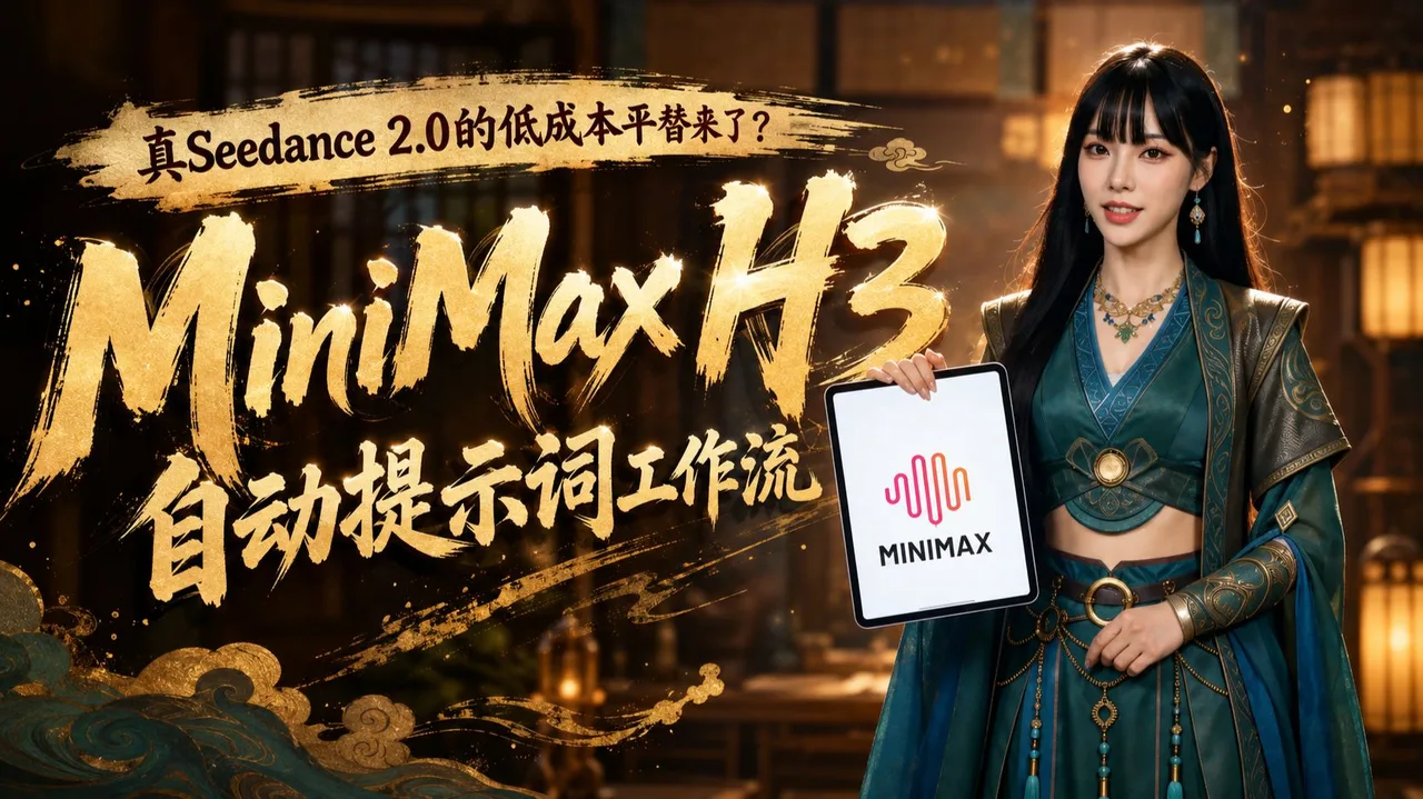 真·Seedance 2.0 低成本平替？12G 显存可跑的 MiniMax H3 自动提示词工作流（附提示词模板）