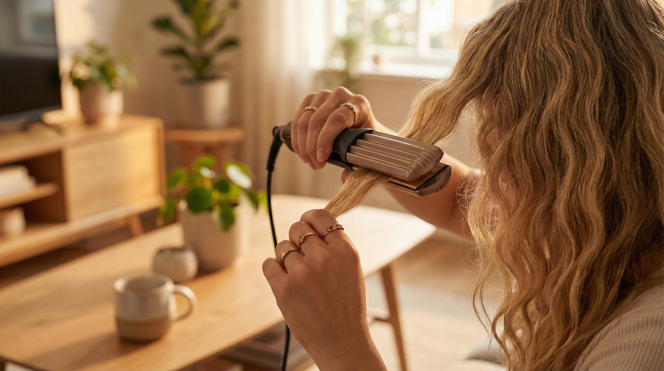 Using FIFN L01 Ceramic Hair Crimper