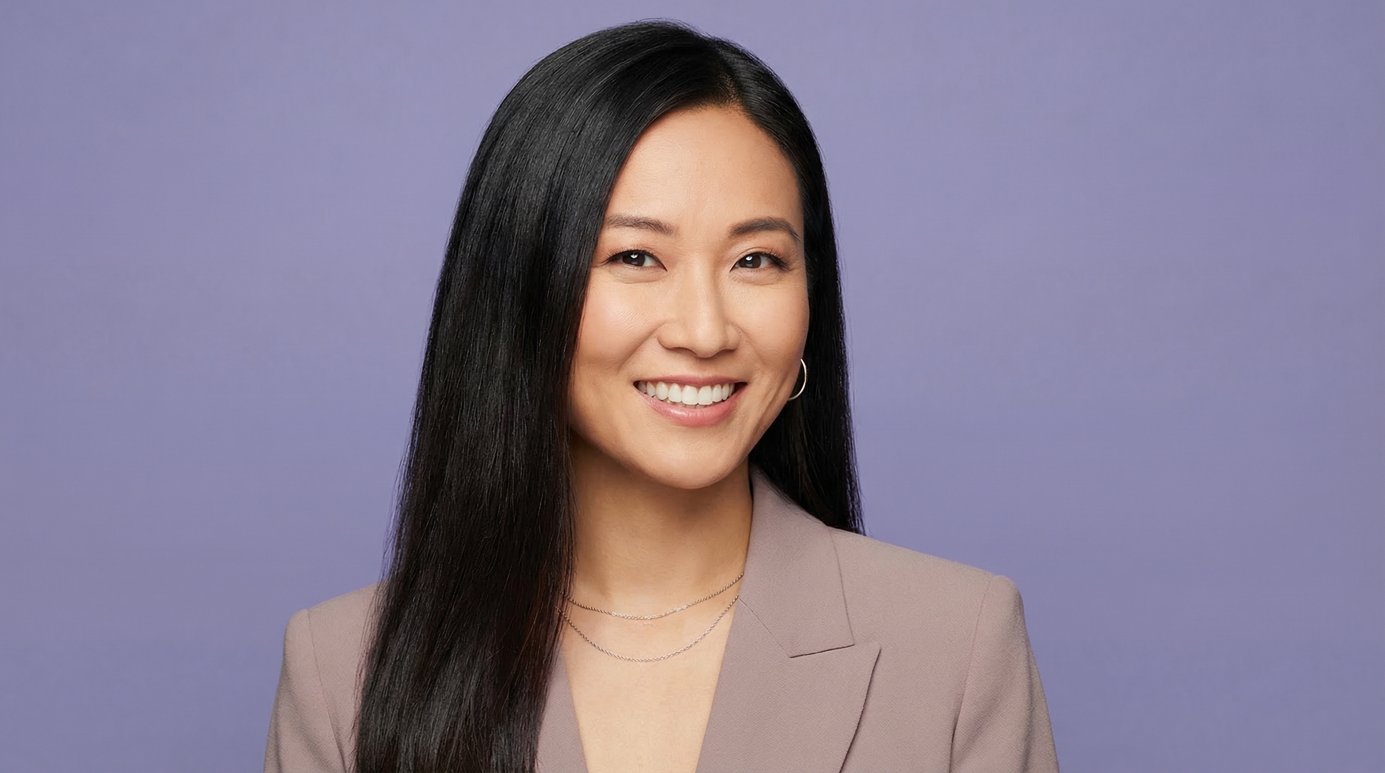 Woman with beautiful straight hair