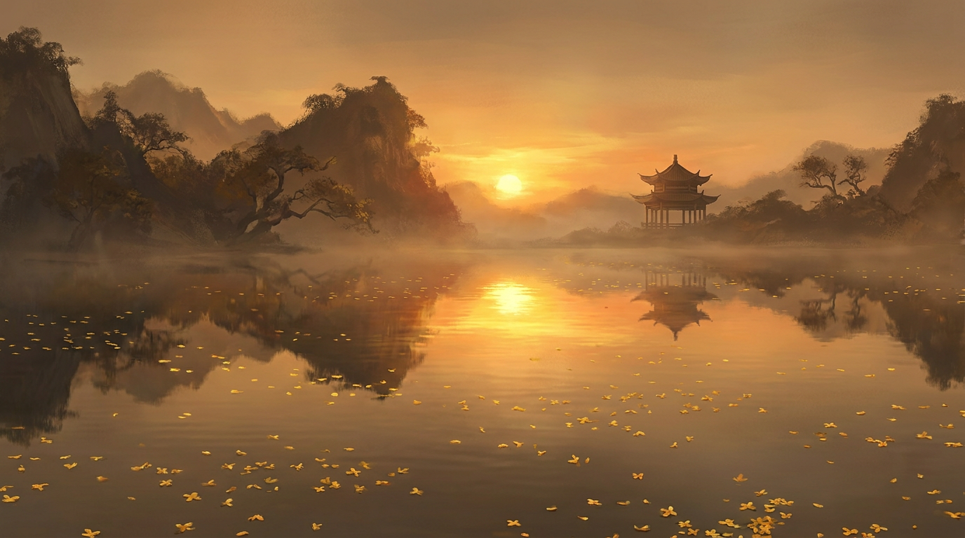 插图：秋湖桂香