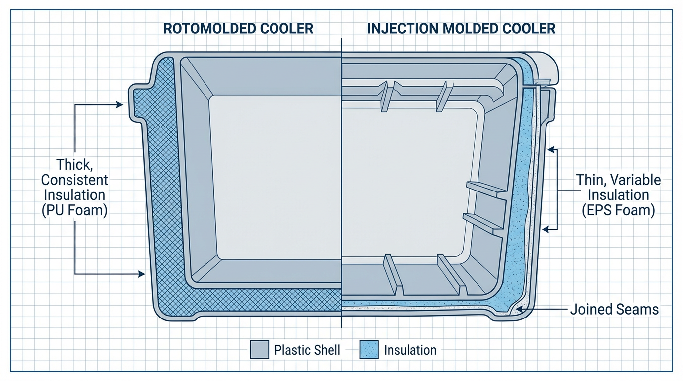 Rotomolded cooler comparison chart 2024 — product feature matrix