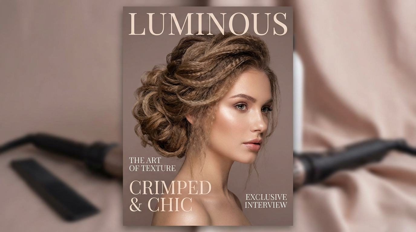 Elegant crimped hair for special occasions