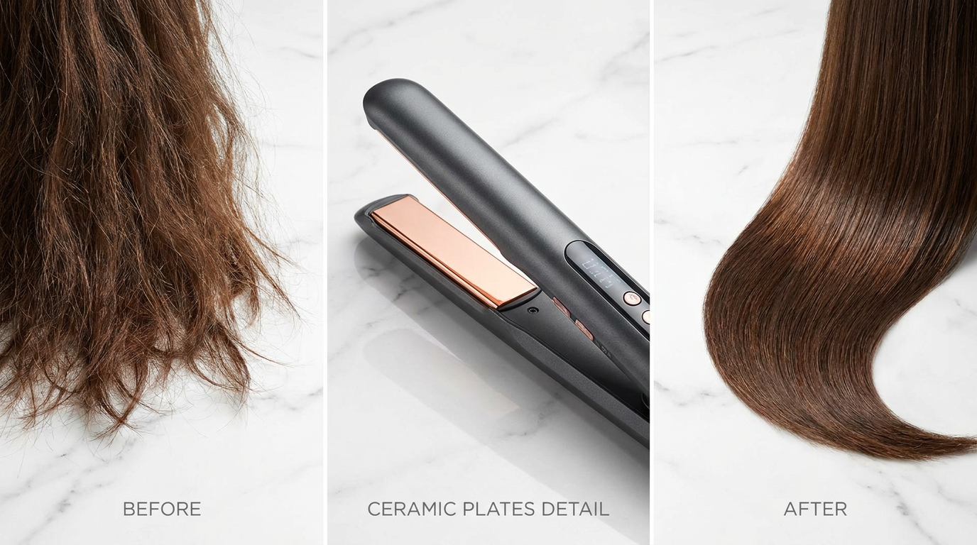 FIFN Z7 Wireless Straightener Before and After Results