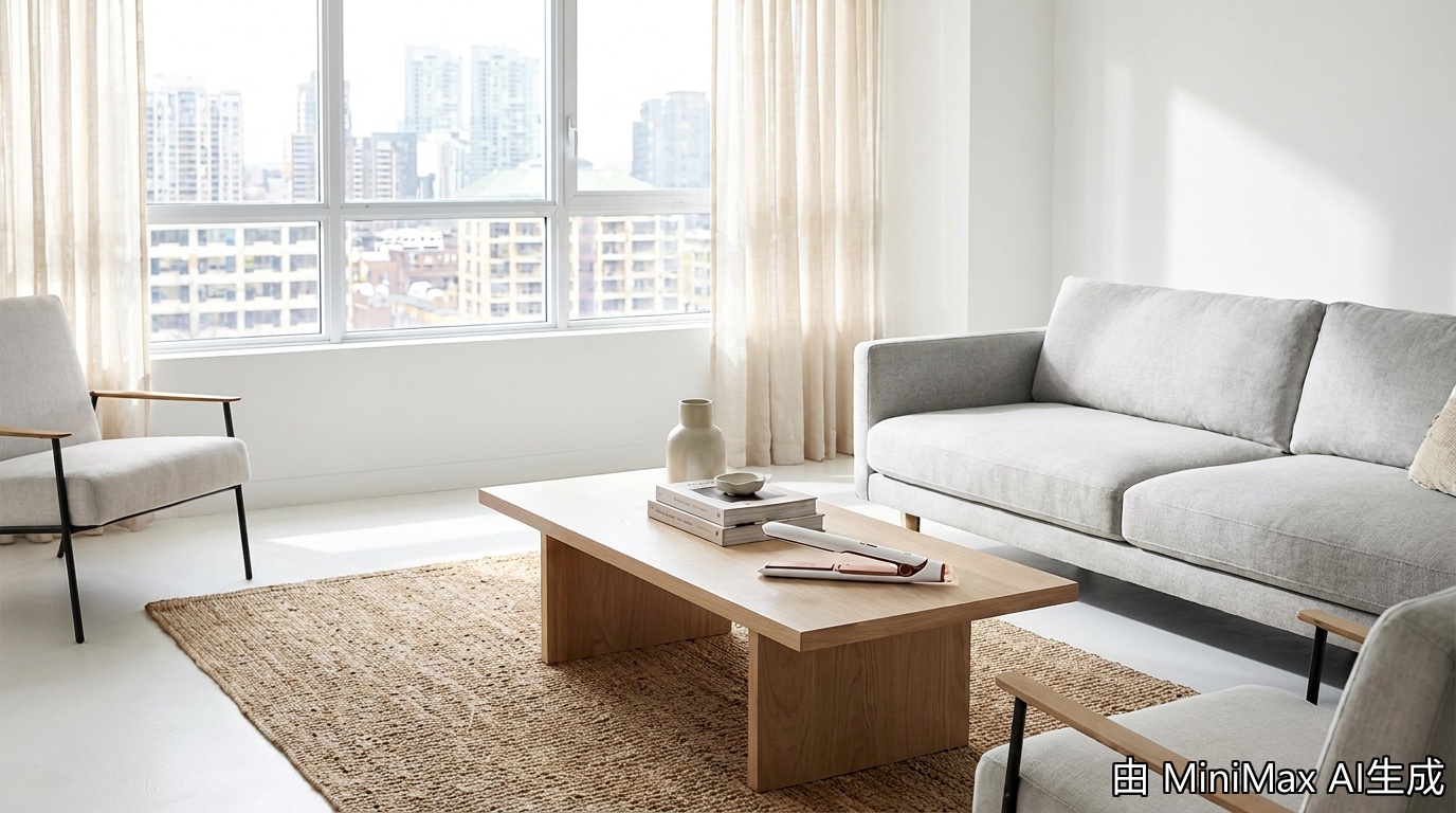 FIFN Z7 wireless straightener on apartment coffee table