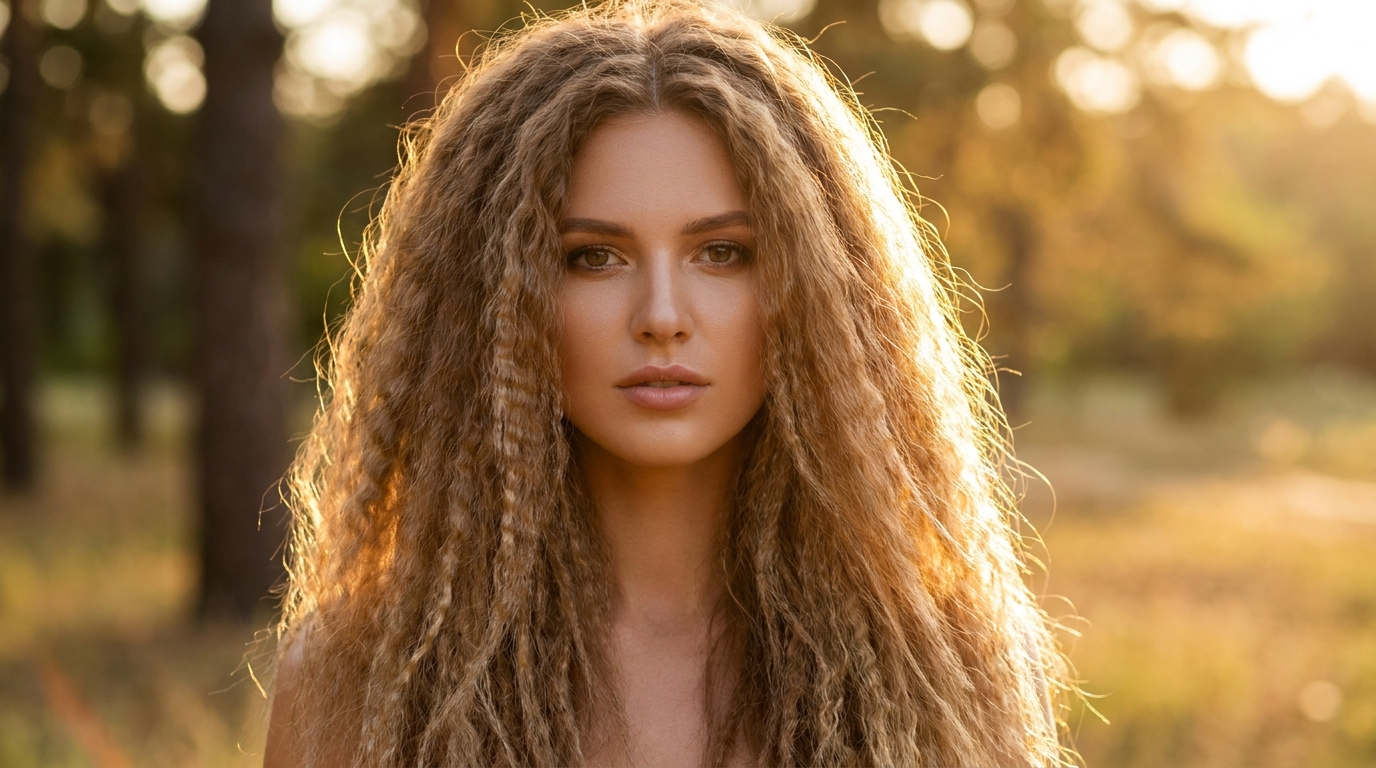 Crimped hair at outdoor music festival 2026