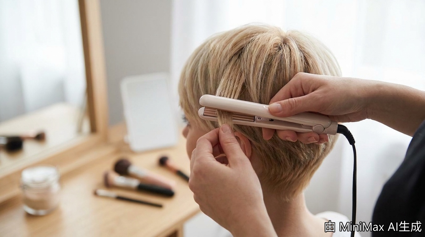 Hair crimper for pixie cut short hair styling