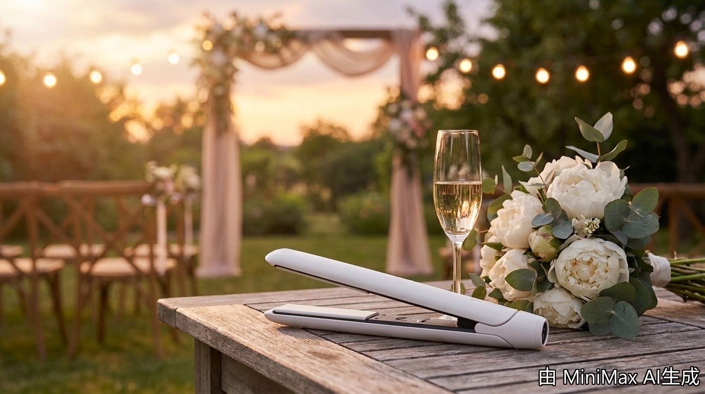 Z7 wireless straightener at outdoor wedding