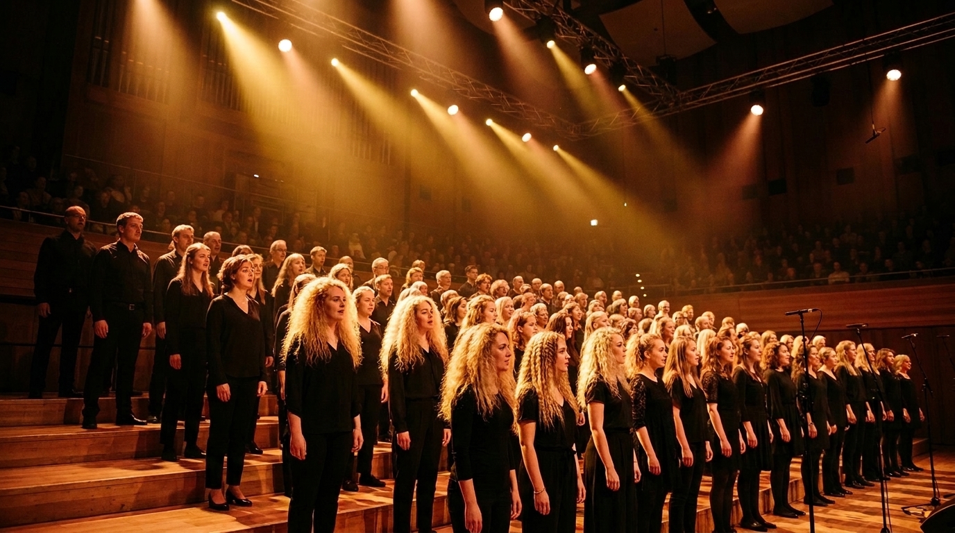 Hair crimper for choir performance stage lights