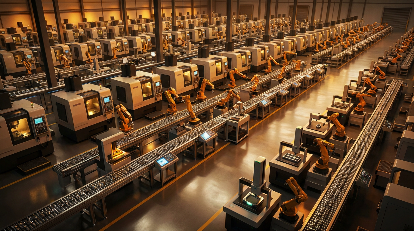 YHengGroup precision fastener factory — modern manufacturing floor with automated CNC machines