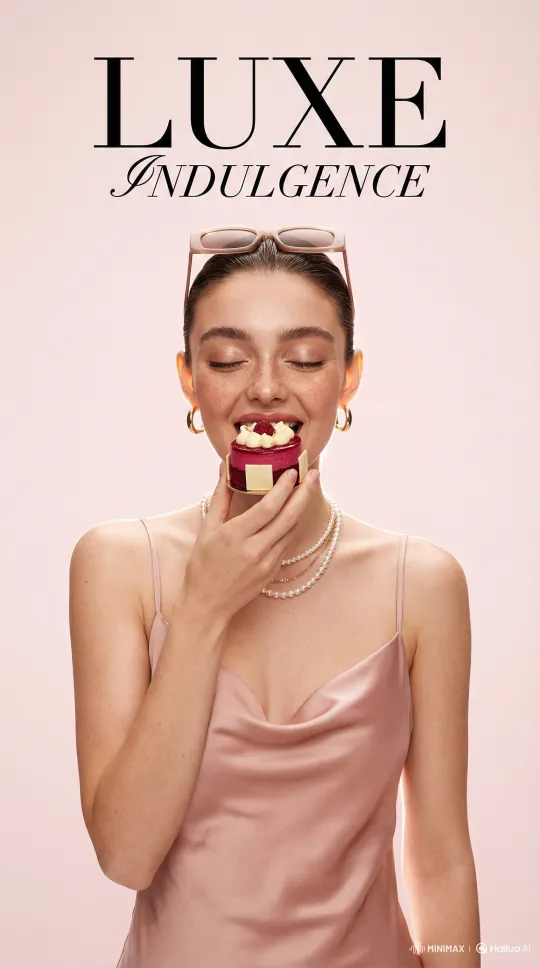 上传一张照片，生成甜美写真 by Hailuo AI Video Generator