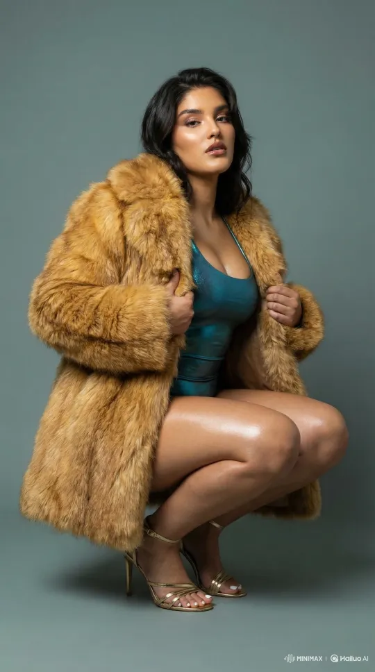 上传照片，生成你的皮草主题写真 by Hailuo AI Video Generator