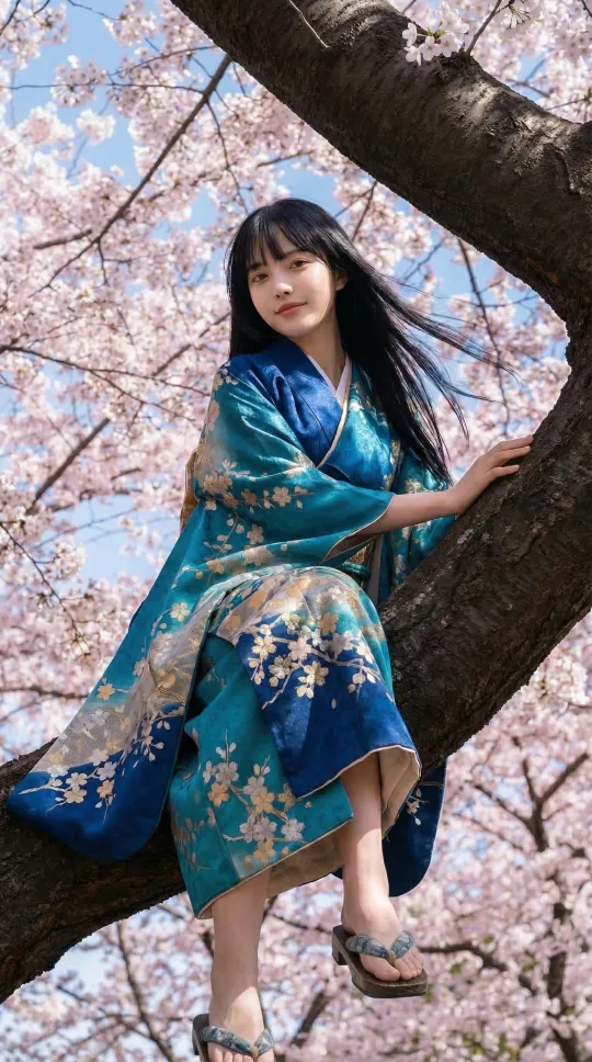 上传照片，智能AI一键生成浪漫唯美的樱花飘落特效图片