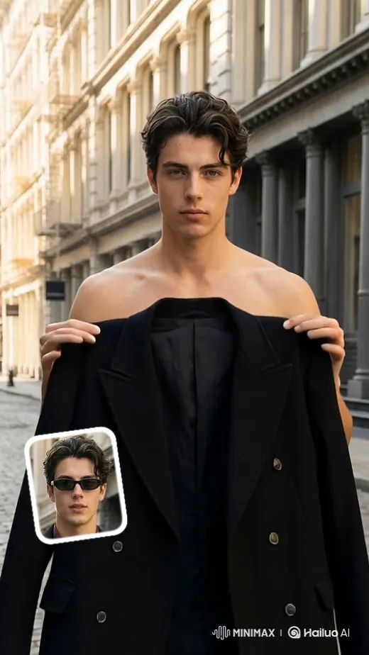 上传照片，生成专属你的都市T台高光时刻视频，尽显时尚魅力。