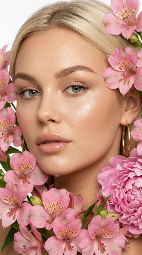 AI智能：上传照片，一键生成置身梦幻粉色花海的唯美写真