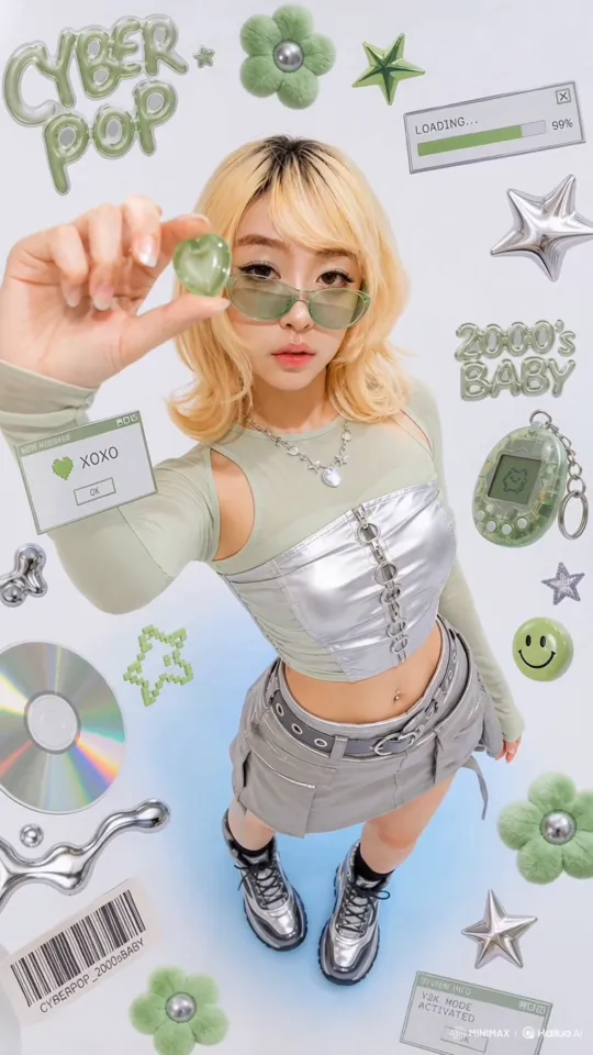 **上传即得Y2K鱼眼潮流换装视觉，小红书抖音封面必备**