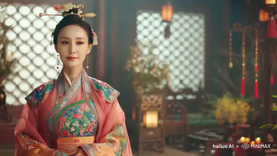 汉服美女的惊鸿一瞥 by Hailuo AI Video Generator