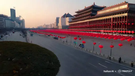 Beijing's National Day sees deserted streets as thousands of people leave the city. by Hailuo AI Video Generator