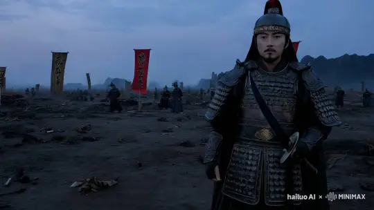 我化生为战国时期秦朝大将 手握重兵 拿着玄铁打造的绝世神剑 一路所向披靡 最终秦王下令讲我斩杀 我被迫起兵起义 最终打败了他 by Hailuo AI Video Generator