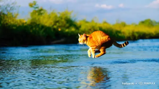 胖猫跳河 by Hailuo AI Video Generator