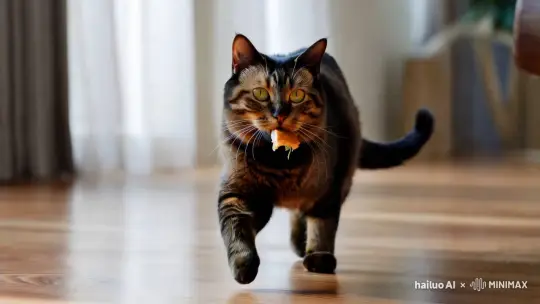 一个送外卖的猫 by Hailuo AI Video Generator