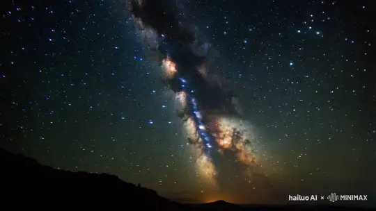 星空滑过天空 by Hailuo AI Video Generator