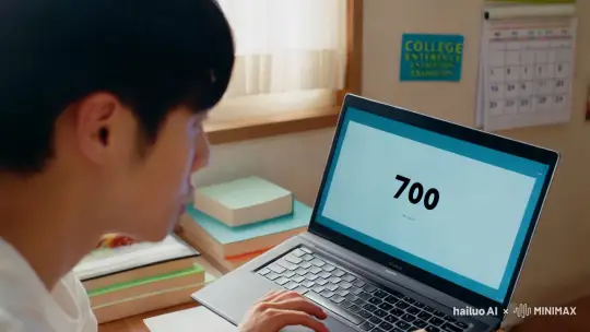 努力逆袭高考700分进入清华大学 by Hailuo AI Video Generator