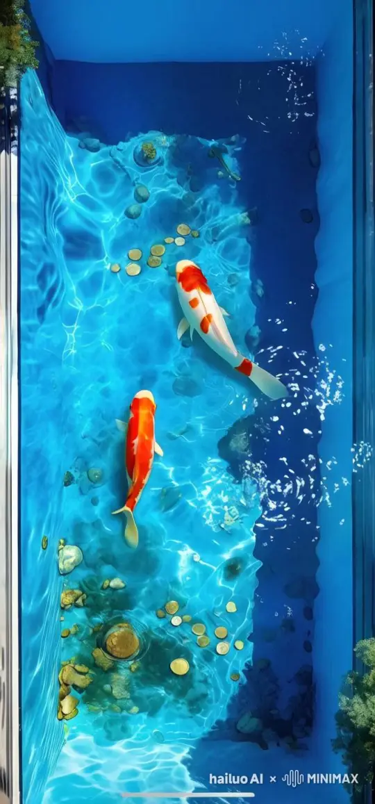 鱼跳出泳池 by Hailuo AI Video Generator