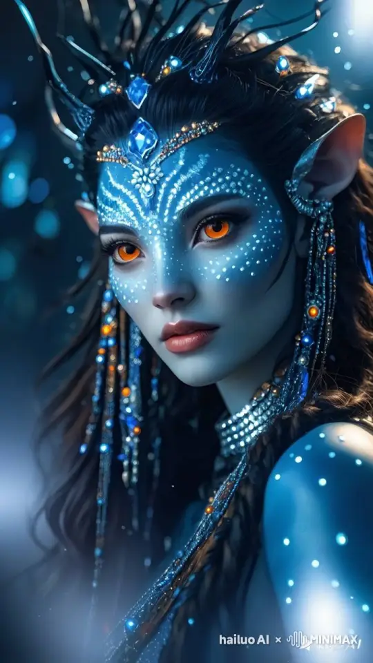镜头围绕主题缓慢的拉远，呈现梦幻的阿凡达电影中的神秘森林，眨眼，惊讶，很雄伟。最后呈现雄伟的全景画面。 by Hailuo AI Video Generator