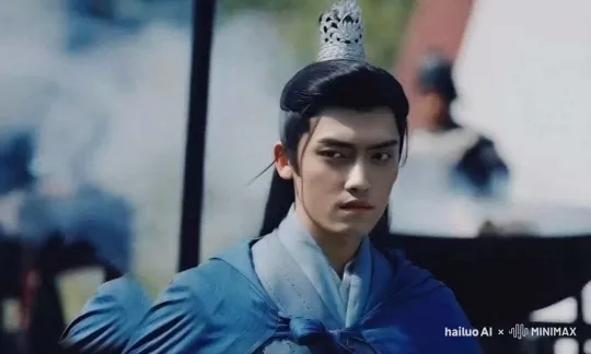汉朝，刘病已突然露出笑容，他抬头朝天空看去 by Hailuo AI Video Generator