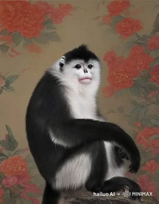 猴子捂住嘴巴，灵动的模样 by Hailuo AI Video Generator