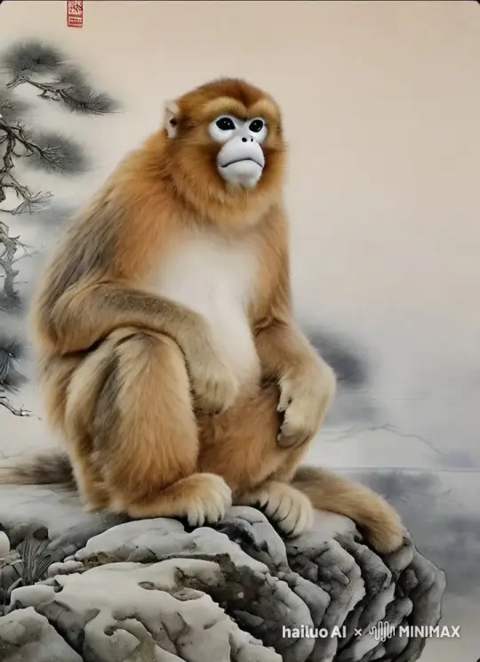 猴子微微摆手，灵动的模样 by Hailuo AI Video Generator