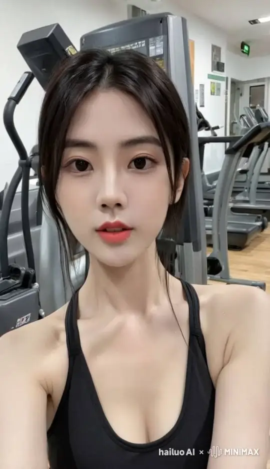 一个亚洲美女，女孩始终面对镜头，美女眨着眼睛 by Hailuo AI Video Generator