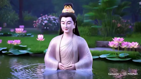 生成一个观音菩萨在说话 by Hailuo AI Video Generator