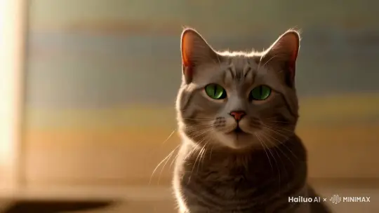 我想要一只猫在那里唱歌 by Hailuo AI Video Generator