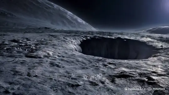 在月球那片荒芜且布满环形山的广袤大地上，一片死寂。突然，一阵妖风呼啸而起，沙石漫天飞舞。只见一只身形巨大、青面獠牙的妖怪从阴暗的月坑中跃出，它的双眼闪烁着诡异的红光，锋利的爪子在月岩上划出深深的痕迹。
说时迟那时快，孙悟空一个筋斗云翻至月球，双脚刚一落地，便将金箍棒在月面上重重一跺，发出一声震天动地的巨响，激起一圈月尘。他怒目圆睁，金睛中火焰燃烧，大声喝道：“何方妖孽，竟敢在此兴风作浪！” 那妖怪也不答话，张牙舞爪地朝着孙悟空扑来。孙悟空身形一闪，轻松避开妖怪的攻击，随后抡起金箍棒，棒身裹挟着金色光芒，如同一道闪电般朝着妖怪狠狠砸去。一棒落下，震得月球表面都微微颤抖，妖怪被击中后发出一声痛苦的咆哮，庞大的身躯向后飞去，砸落在一座环形山中，扬起大片尘土。但它很快又挣扎着起身，口中喷出一股黑色烟雾，试图遮蔽孙悟空的视线。悟空却不慌不忙，深吸一口气，吹散烟雾，再次飞身而起，金箍棒在空中舞成一片光影，带着千钧之力，雨点般地朝着妖怪打去，每一击都在月面上留下深深的凹痕，而妖怪在这凌厉的攻势下渐渐难以招架，发出阵阵哀号 by Hailuo AI Video Generator