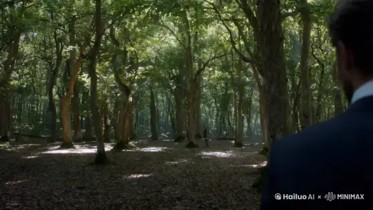 A photorealistic forest with detailed trees and natural sunlight by Hailuo AI Video Generator