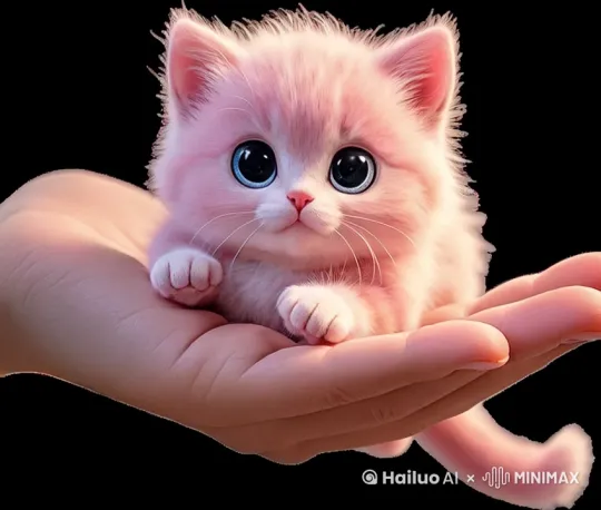 萌猫，呆萌可爱的观察周围动静，舞台光，精致，精美的呈现 by Hailuo AI Video Generator