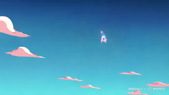  2d动画，动漫，animated，animation，探险时光，Adventure Time。巨大的彗星转动着  坠落 到 糖果王国 ， 然后彗星变成了finn。finn侧滚翻，然后前空翻，降落在 巨大的 jake dog 的头部，Princess Bubblegum，Princess Bonnibel Bubblegum，泡泡糖公主斜靠在 彩虹独角兽小姐 Lady Rainicorn 旁边，坏笑，喝酒。寒冰王, 
Ice King 发出魔法能量波。 火焰公主 Flame Princess  演讲。  玛瑟琳 Marceline the Vampire Queen 打伞在天空飞行
    ，2d动画，2d anime，探险时光 风格，Adventure Time 风格， Adventure Time with Finn and Jake by Hailuo AI Video Generator