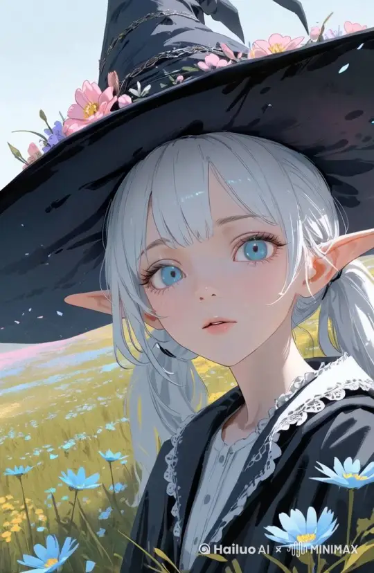 少女眨眼，微笑 by Hailuo AI Video Generator