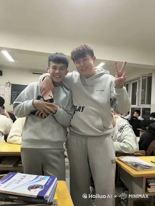 两个人非常多深爱着对方，深情的对视下俩人互相表达了爱意互相舌吻 by Hailuo AI Video Generator