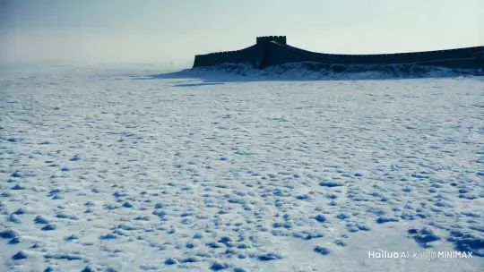 北国风光，千里冰封万里雪飘，望长城内外惟余莽莽，做视频，表现金戈铁马，气吞山河的宏大 by Hailuo AI Video Generator