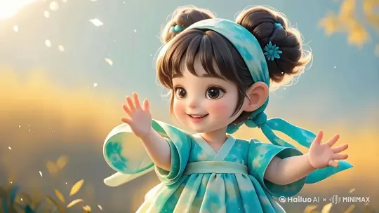 拍手，跳舞，微风拂过，阳光洒下 by Hailuo AI Video Generator