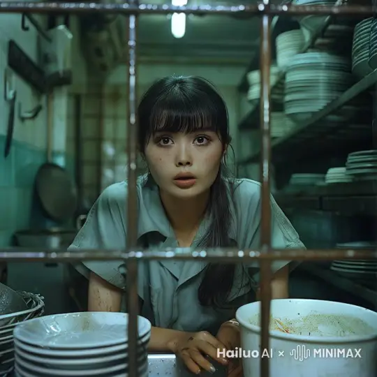 不满，愤怒，拿起碟子扔掉，镜头拉远，起身离开 by Hailuo AI Video Generator
