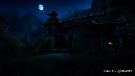 夜色如墨，一轮残月孤悬天际，散发着幽冷的光芒。在远离人烟的深山之中，一座破败的古宅静静地伫立，仿佛岁月的见证者，又似沉默的守望者。

宅子的主人早已不知所踪，只留下空荡荡的院落和满地的荒草。然而，每当夜深人静，宅内却总会传出阵阵诡异的声响，令人毛骨悚然。村民们提起这座古宅，总是讳莫如深，仿佛其中隐藏着某种不可告人的秘密。

一天，一个年轻的探险家李枫，带着对未知的好奇和一颗寻求刺激的心，踏入了这片被遗忘的禁地。他穿过荒草丛生的院落，推开那扇摇摇欲坠的大门，走进了这座充满神秘色彩的古宅。

宅内阴暗潮湿，一股腐朽的气息扑面而来。李枫点燃手中的火把，四处打量。他发现，宅内的布置虽然古老，但却异常整洁，仿佛有人一直在默默打理。然而，除了他之外，这里再无其他活人的气息。

他沿着幽深的回廊前行，每一步都小心翼翼。突然，一阵冷风吹过，火把剧烈地摇曳起来，险些熄灭。李枫心中一紧，加快了脚步。就在这时，他听到了一声低沉的叹息，声音似乎来自地底深处，又仿佛就在他的耳畔。

李枫猛地回头，却只见一片漆黑。他心中涌起一股莫名的恐惧，但探险家的本能驱使着他继续前行。他穿过一个个空旷的房间，每一步都如同踩在棉花上，轻飘飘的，没有实感。

终于，他来到了宅子的最深处。这里有一扇紧闭的房门，门上雕刻着复杂的图案，似乎是一种古老的符咒。李枫犹豫了片刻，然后深吸一口气，缓缓推开了房门。

门后是一片漆黑的空间，空气中弥漫着一种说不出的诡异气息。李枫的火把在这里仿佛失去了作用，只能照亮方寸之地。他感觉到有什么东西正在黑暗中窥视着他，等待着他的到来。

他心中一紧，想要转身逃离，却发现身后的房门不知何时已经紧紧关闭。他四处摸索，试图找到出口，但周围的黑暗仿佛有生命一般，紧紧地缠绕着他，让他无法动弹。

就在这时，他听到了一声凄厉的尖叫，声音尖锐刺耳，仿佛来自地狱的深渊。紧接着，一股巨大的力量从黑暗中涌出，将他狠狠地击倒在地。他挣扎着想要起身，却发现自己已经失去了力气。

黑暗中，一双冰冷的手缓缓伸向了他的脖子。李枫惊恐地瞪大了眼睛，想要呼喊，却发现自己已经发不出声音。他感觉到那双手紧紧地掐住了他的脖子，渐渐地夺走了他的呼吸。

当最后一丝意识离他远去时，他看到了那双眼睛。那是一双冰冷而深邃的眼睛，仿佛不属于这个世界。他明白了，这座古宅中隐藏着的，是来自于另一个世界的恐怖存在。而他，只是不幸踏入了这片禁地的牺牲品罢了。
 by Hailuo AI Video Generator