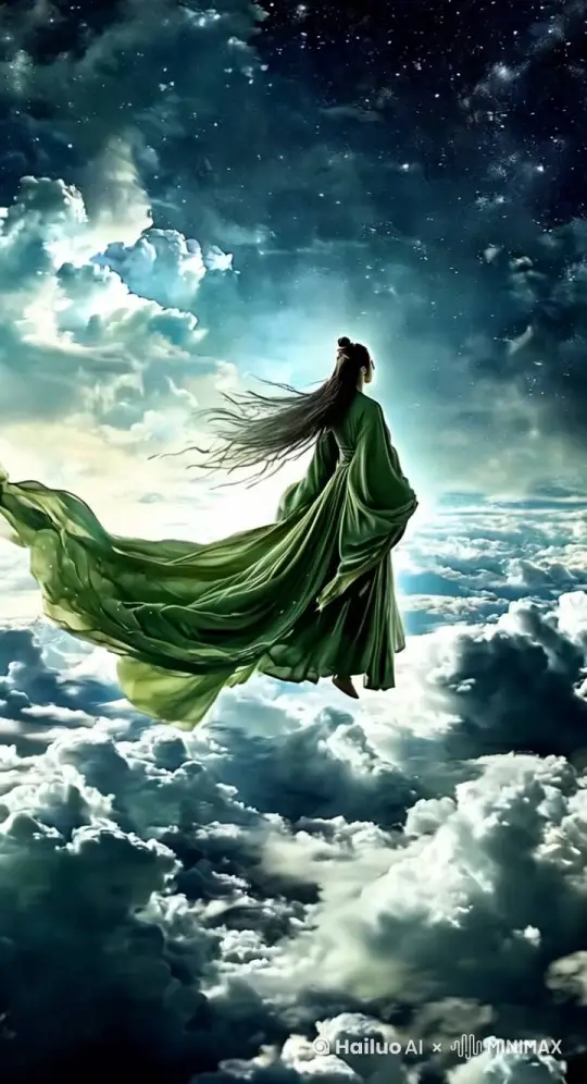 在一片柔和的云海之上,一位仙女轻盈地飞舞,宛如晨曦中的一缕清风。她身穿华丽的长裙,裙摆如云彩般轻盈,随着她优雅的动作在空中流动,展现出丰富而柔美的舞姿。仙女的双手轻轻展开,仿佛在拥抱天空,脸上洋溢着宁静而甜美的微笑。阳光透过云隙洒下金色的光辉,映照出她如梦似幻的身影,仿佛在与云朵共舞,令整个天空都为之倾倒。在这无垠的天空中,她的舞蹈带来了大自然的灵动与柔美,令人心醉神迷。8K超级高清画质,大片视觉,色彩柔美,电影般的光影效果 by Hailuo AI Video Generator