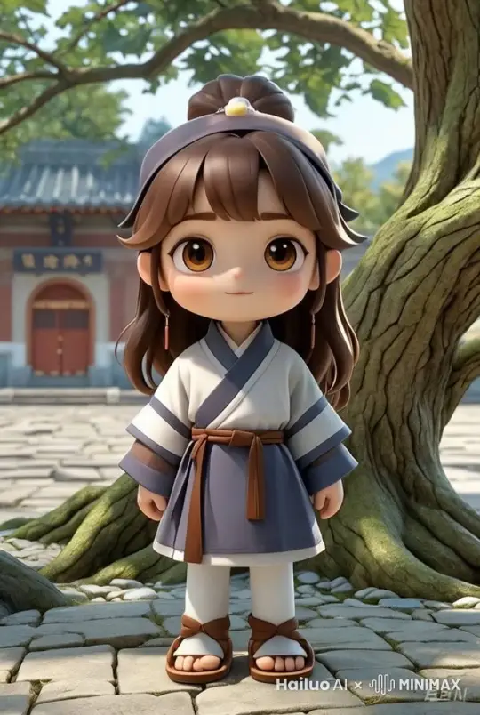 女孩向前走，镜头保持平移 by Hailuo AI Video Generator